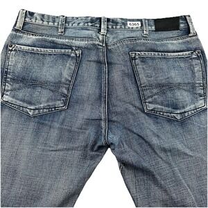 Y2K Express Rocco Bootcut Jeans Mens 38x30 Slim Faded Wash Blue Denim VTG Cotton